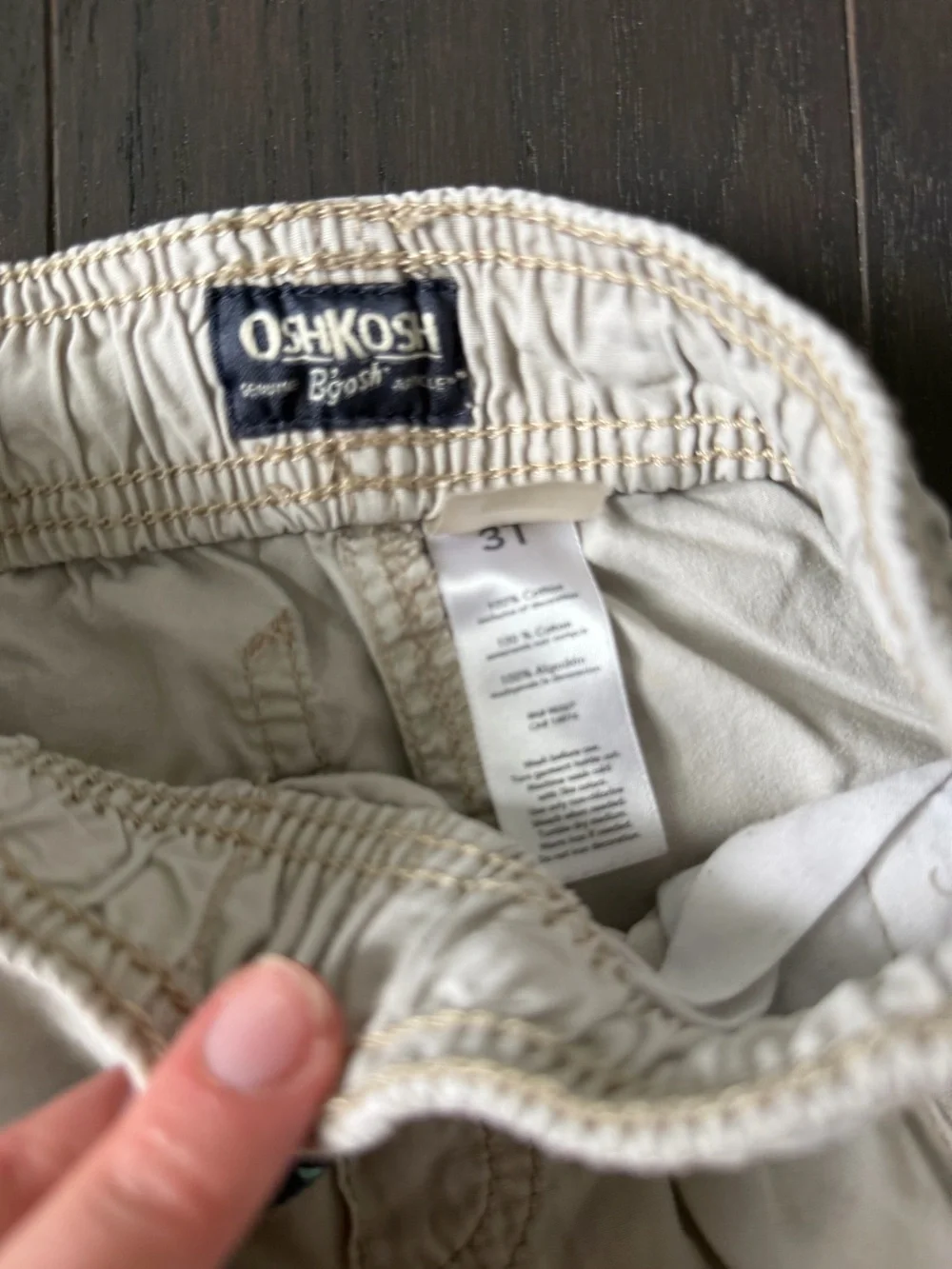 OshKosh B'gosh Cream Drawstring Casual Pants for Kids